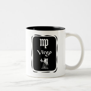 De Café Em Dois Tons (ZD3m) Caneca do zodíaco do VIRGO