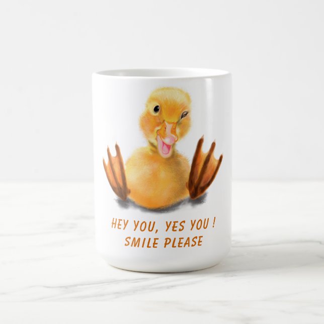 De Café Engraçada Caneca Amarela - Texto Personalizado (Centro)
