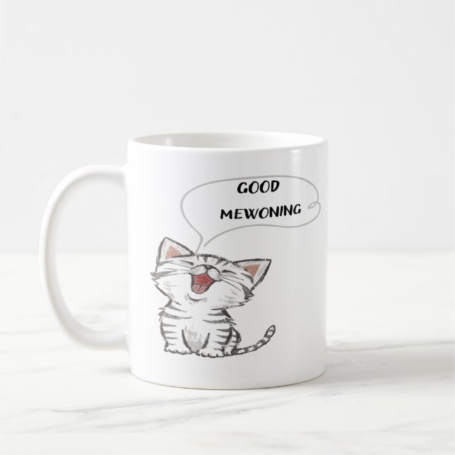 De Café Engraçada Caneca Para Gatos (Esquerda)