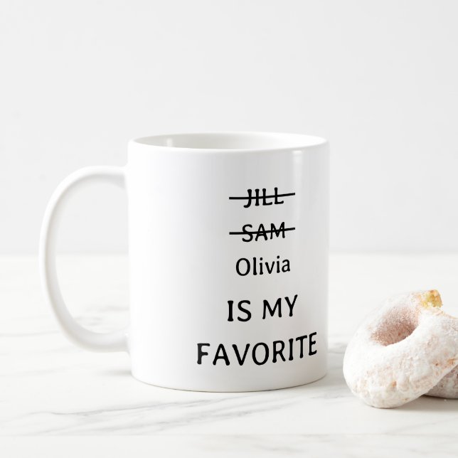 De Café Engraçado personalizado, caneca favorita, presente (Com Donut)
