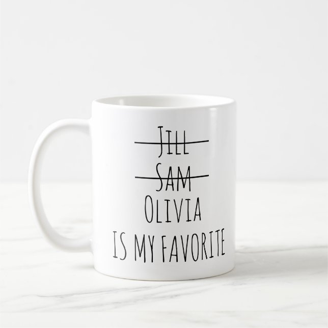 De Café Engraçado personalizado, caneca favorita, presente (Esquerda)