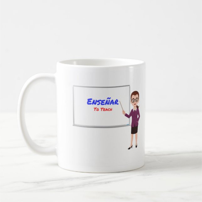 De Café Enseñar - caneca espanhola do professor (Esquerda)
