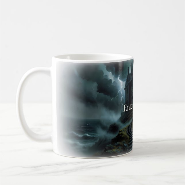 De Café ⚡ Entre na Caneca da Mansão Gótica da Tempestade (Esquerda)