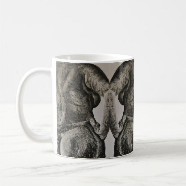 De Café Esboço a lápis um pouco mais mulher 1 caneca (Esquerda)