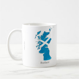 De Café Escócia / Alba - mapa pintado escocês caneca gaéli