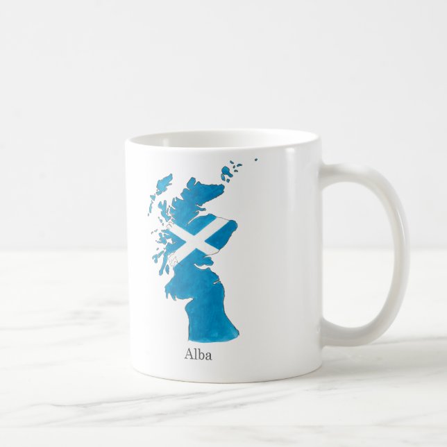 De Café Escócia / Alba - mapa pintado escocês caneca gaéli (Direita)