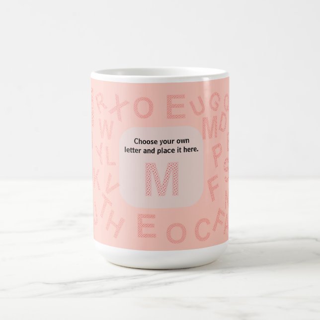 De Café Escolha sua própria letra e coloque-a aqui. caneca (Centro)