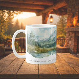De Café Escritura Bíblica Isaías 41:10 Caneca Montanha