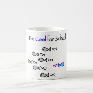 De Café Esfrie demasiado para a escola - caneca dos peixes