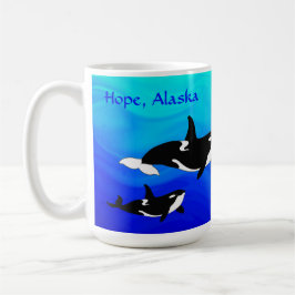 De Café Esperança, Alasca Orcas - 15 oz. Caneca Combo