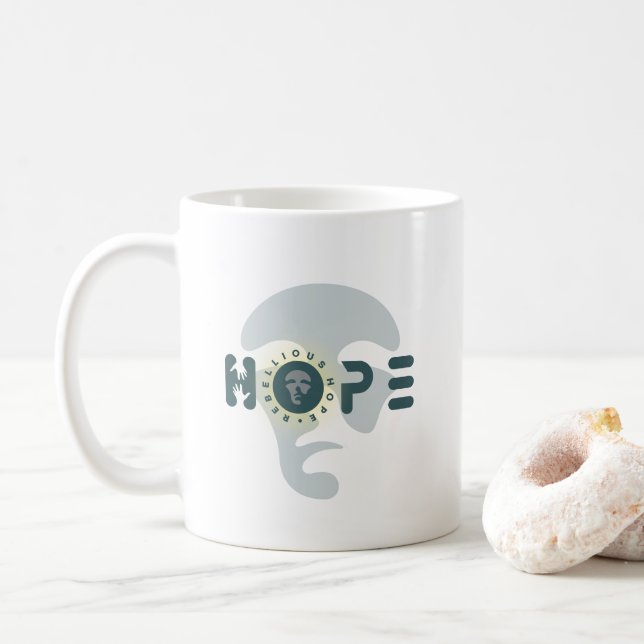 De Café Esperança Rebelde | Caneca Clássica #11 (Com Donut)