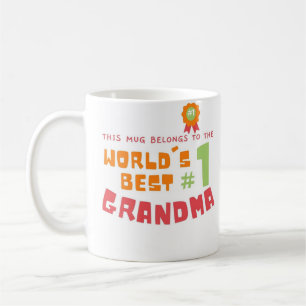 De Café Esta caneca pertence à melhor vovó número 1 dotada
