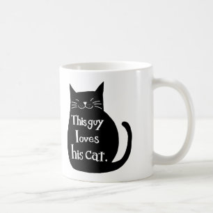 De Café Esta cara ama sua caneca engraçada do gato da