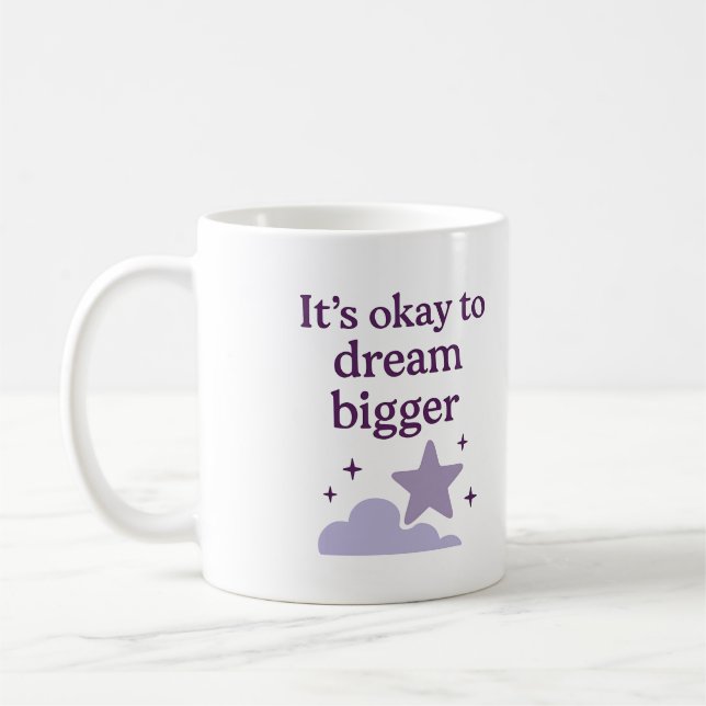 De Café Está tudo bem sonhar grande - Caneca (Esquerda)