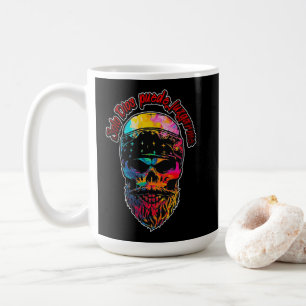 De Café Estampas Hip Hop - Colorful Skull - Caneca