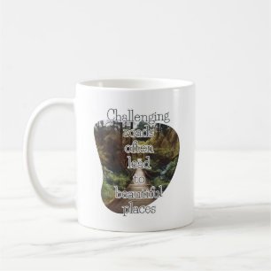 De Café Estradas desafiadoras - caneca inspiradora