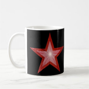 De Café Estrela Vermelha! preto na caneca