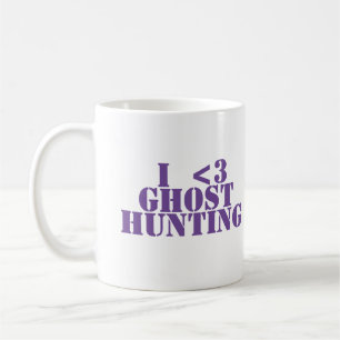 De Café "Eu <3 caçando fantasmas", caneca assustadora