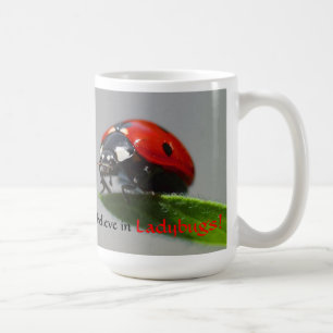 De Café Eu acredito na caneca dos joaninhas