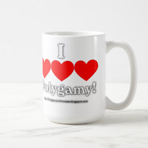 De Café Eu amo a caneca da poligamia