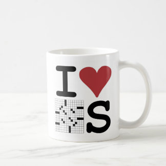 De Café Eu amo a caneca das palavras cruzadas