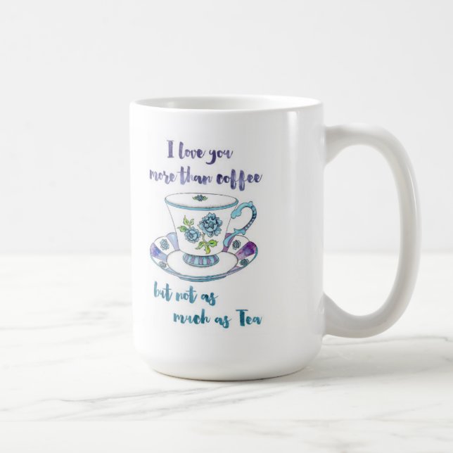 De Café Eu amo a caneca do chá (Direita)