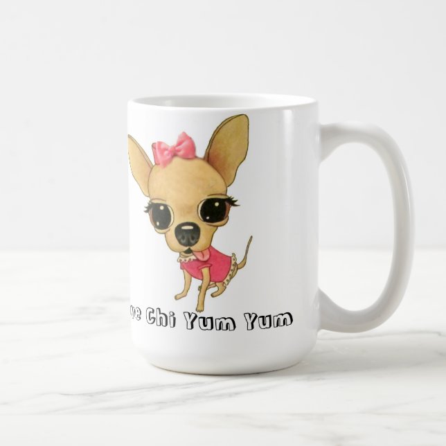 De Café Eu amo a caneca do qui Yum Yum (Direita)