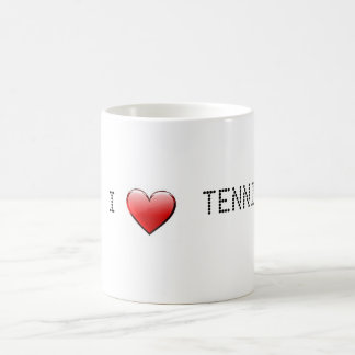 De Café Eu amo a caneca do tênis
