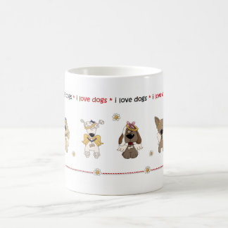 De Café Eu amo a caneca dos cães