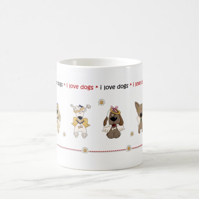 De Café Eu amo a caneca dos cães (Centro)