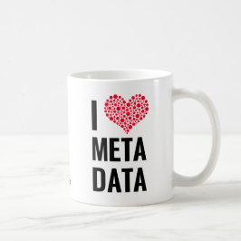 De Café Eu amo a caneca dos Metadata
