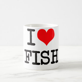 De Café Eu amo a caneca dos peixes