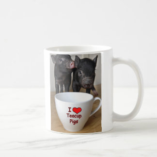 De Café Eu amo a caneca dos porcos do Teacup