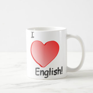 De Café Eu amo a caneca inglesa