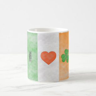 De Café Eu amo a caneca irlandesa
