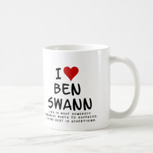 De Café Eu amo Ben Swann caneca