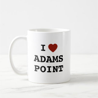 De Café Eu amo caneca Adams Point