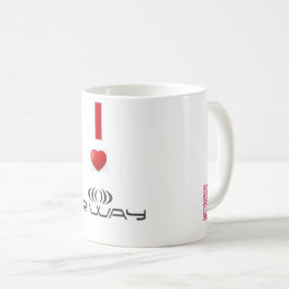 De Café eu amo caneca riway