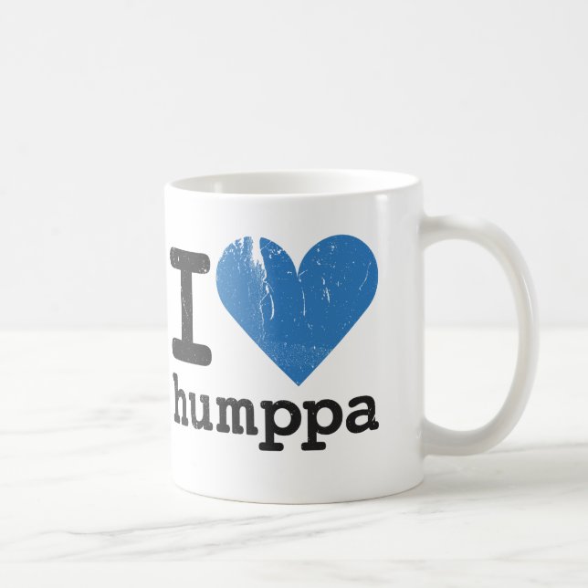 De Café Eu Amo Humppa Caneca Clássica Branca (Direita)