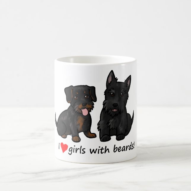 De Café Eu amo meninas com barbas! Caneca (Centro)