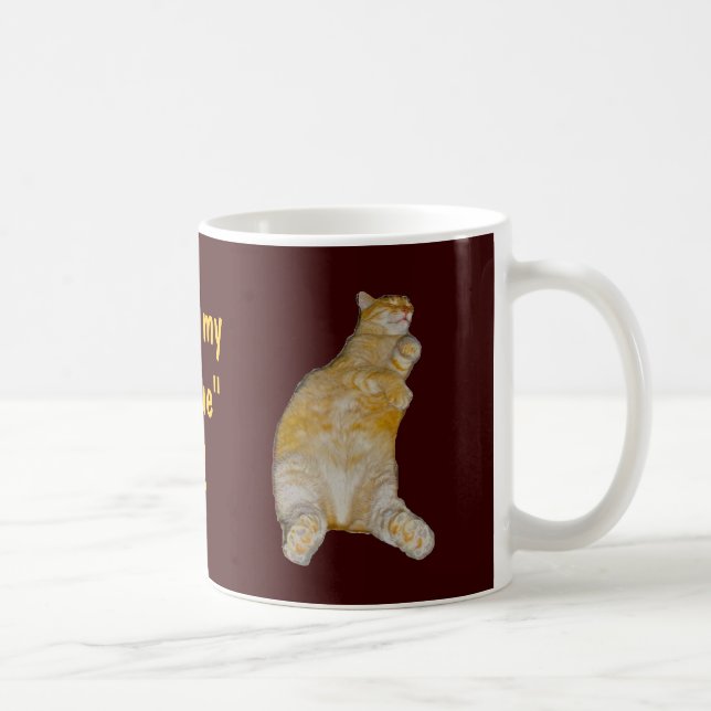 De Café Eu amo meu gato do " salvamento "! Caneca (Direita)