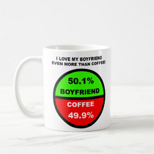 De Café Eu amo meu namorado mais do que a caneca engraçad