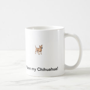 De Café Eu amo minha caneca da chihuahua