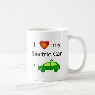 De Café Eu amo minha caneca do carro elétrico