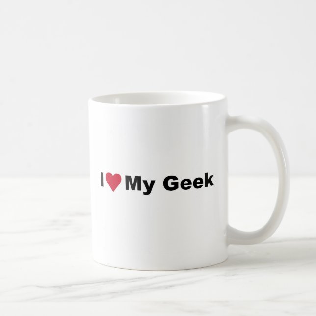 De Café Eu amo minha caneca do geek (Direita)