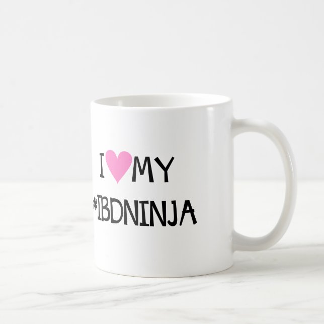De Café EU AMO MINHA caneca do #IBDNINJA (Direita)