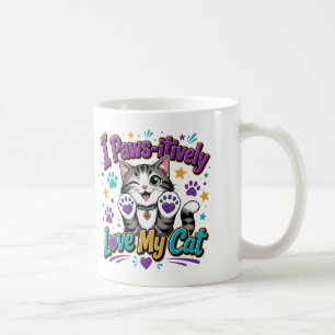 De Café Eu Amo Minha Gata com Unhas – Caneca Engraçada par
