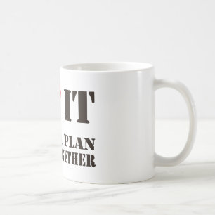 De Café Eu amo-o quando um plano… Caneca da Um-Equipe
