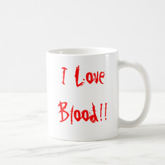 De Café "Eu amo o sangue!!" Caneca
