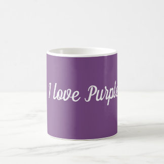 De Café Eu Amo Uma Caneca Branca Roxa